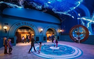 st. louis aquarium lobby to trains