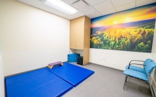 A patient exam room