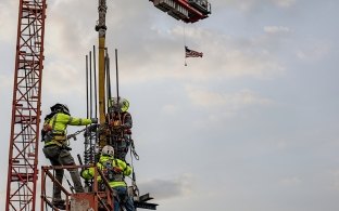 A group of people working on a jobsite