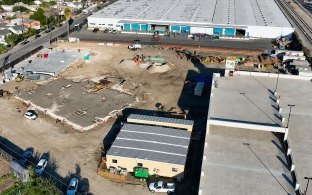 Aerial view of the Kedren construction site 