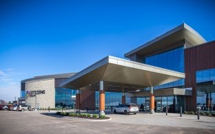 Exterior view of the medical facility entryway