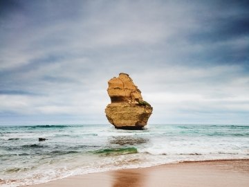 Beach with rock