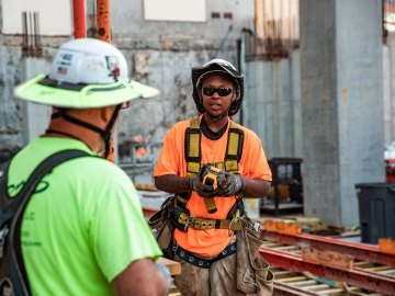 Construction workers on a jobsite.