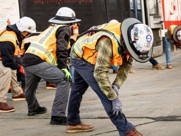 employees stretching