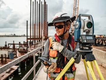 Construction worker on a jobsite. 