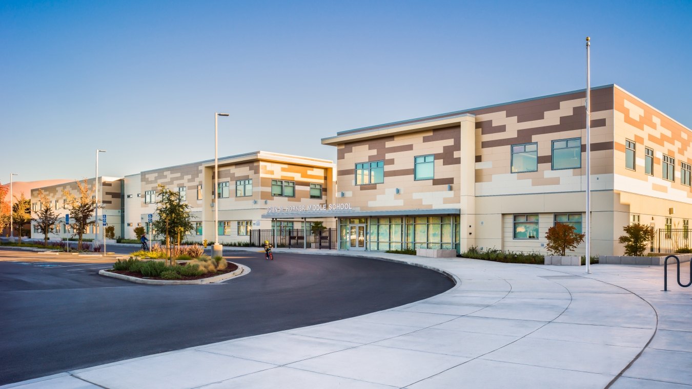 Exterior view of the middle school