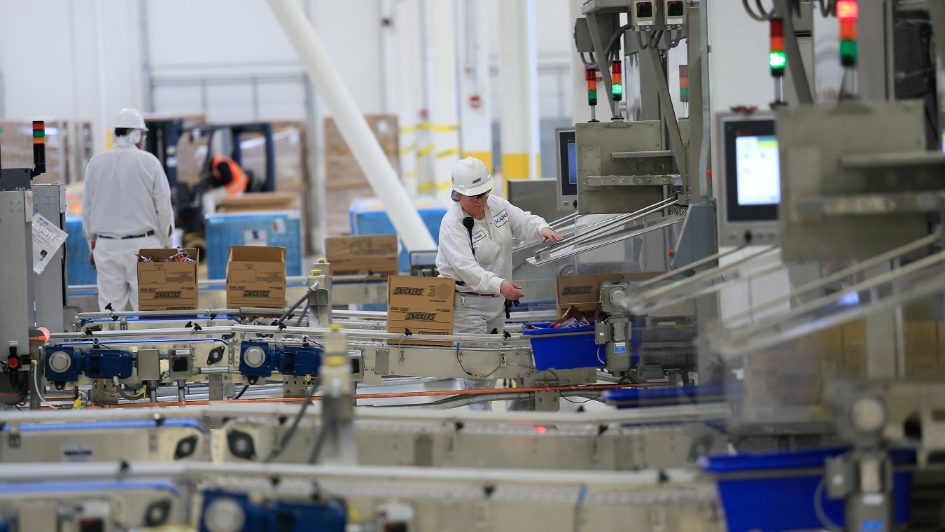 The production line at MARS Candy.