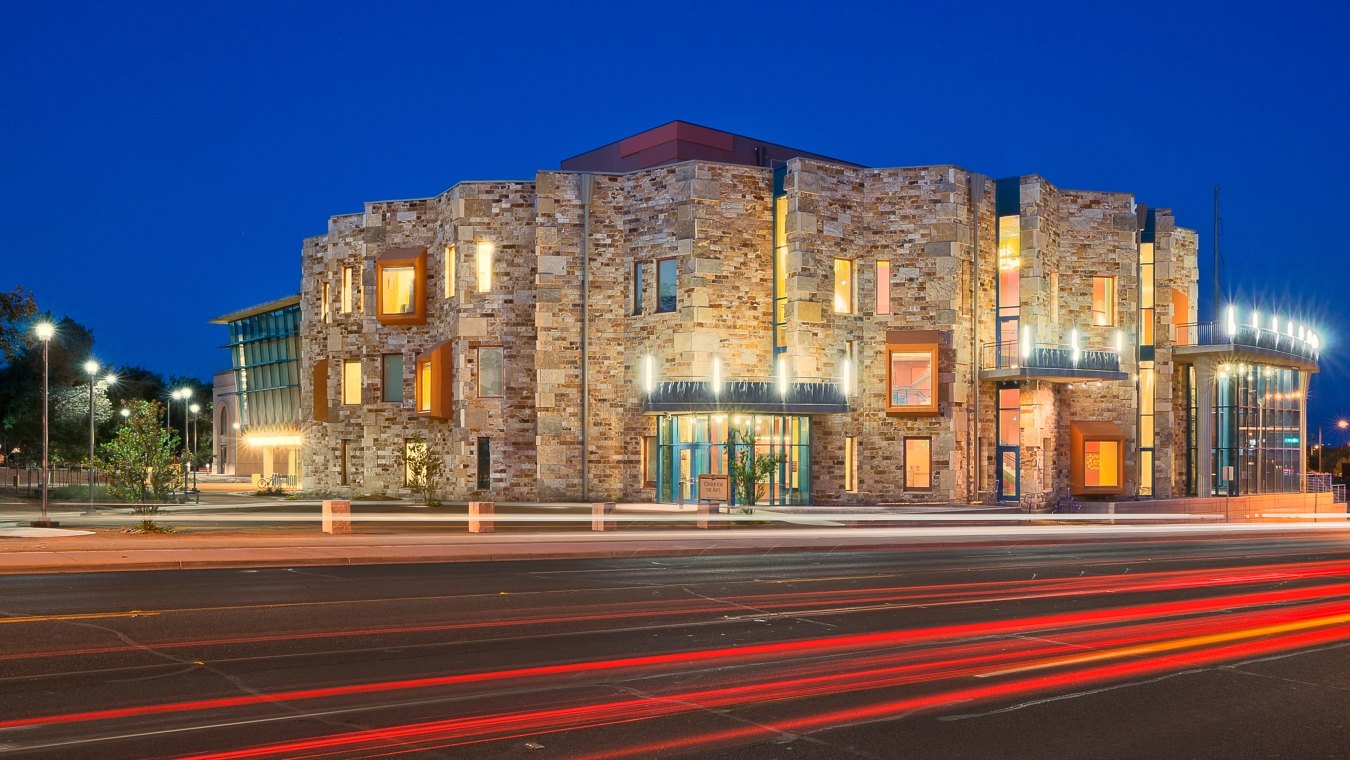 Exterior view of NM State University — Arts Complex