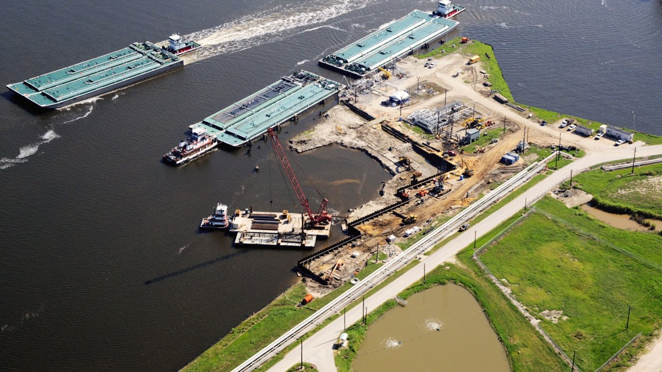 Aerial view of the site 