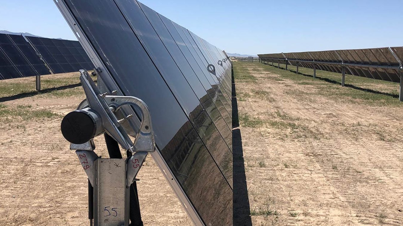 Outdoor image of a solar grid