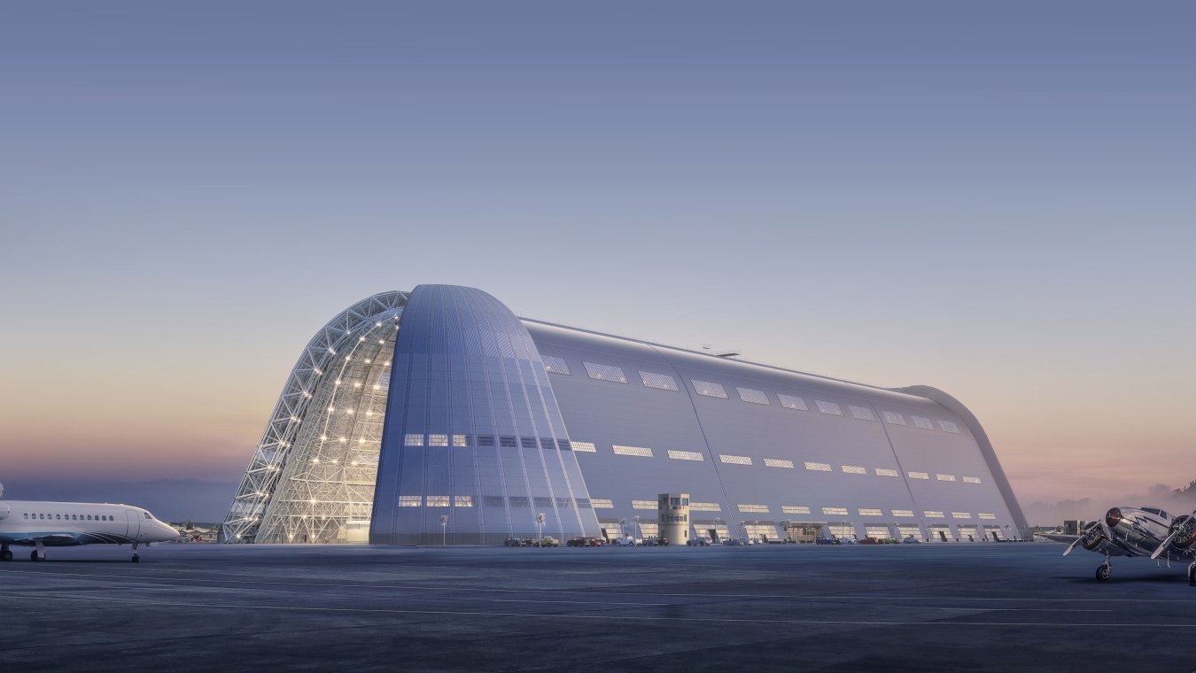 Rendering of the hangar