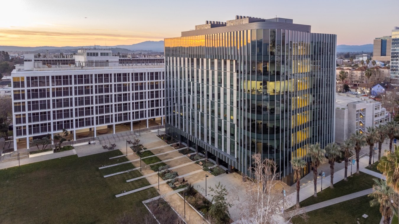 Exterior view of the SJSU building 