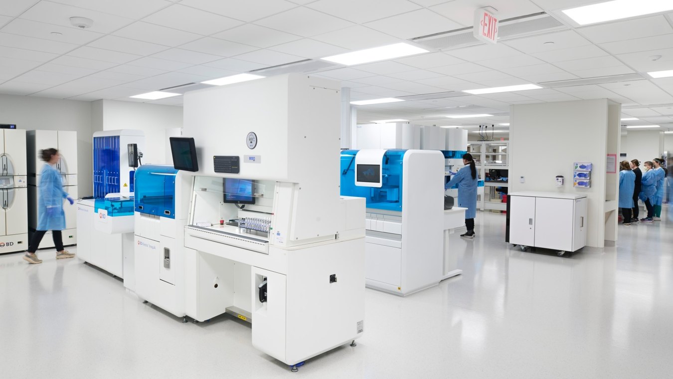 Interior shot of the healthcare laboratory
