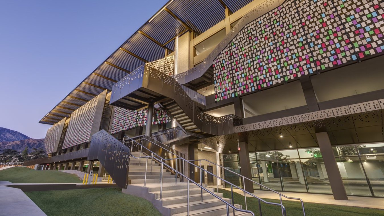External view of the parking garage
