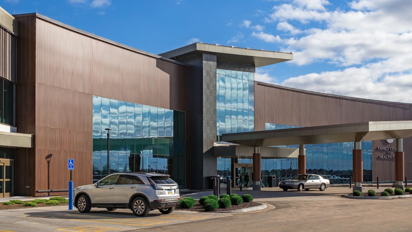 Exterior view of the medical facility entryway