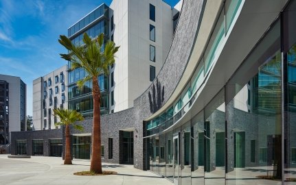 Student housing exterior entrance 