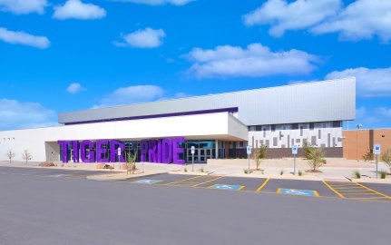 Millennium High School Gym exterior entrance