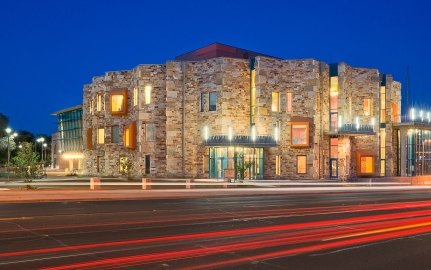 Exterior view of NM State University — Arts Complex