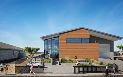 Exterior rendering of the new research facility