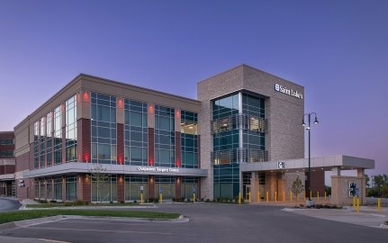 Exterior view of the hospital building