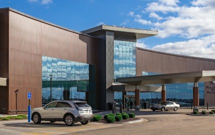 Exterior view of the medical facility entryway