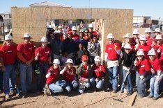 A group of McCarthy employees doing community work.