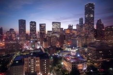 Houston skyline.