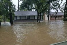 Flooding of a neighborhood.