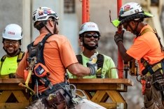 Group of people working on a jobsite