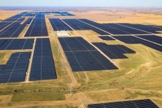 Aerial view of the Double Black Diamond solar project