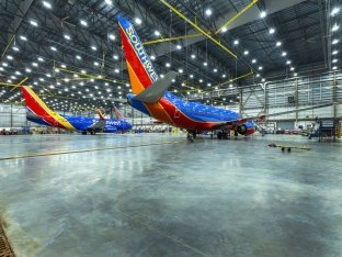 Southwest Airlines hanger. 