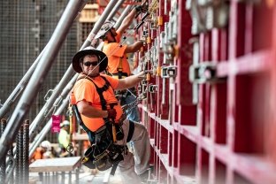 Person doing construction work.