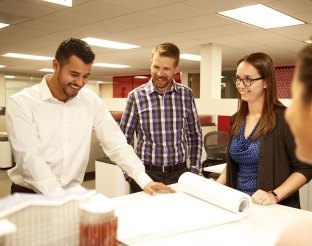 People in a meeting.