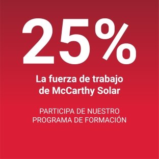 25% McCarthy solar workforce stat.