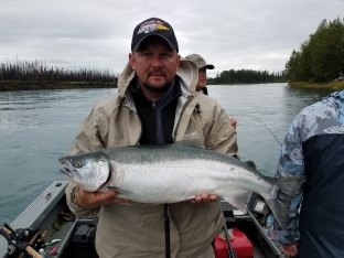 Salmon-fishing-on-Kenai-River-in-Alaska