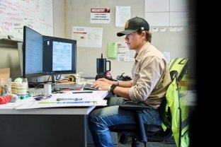 person working at computer