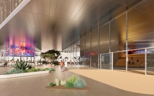 Rendering of the entrance to the building