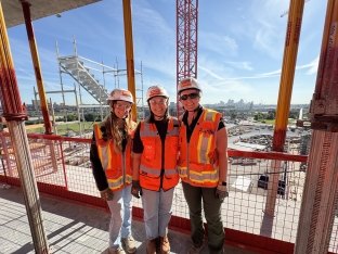 McCarthy partners at a site walk