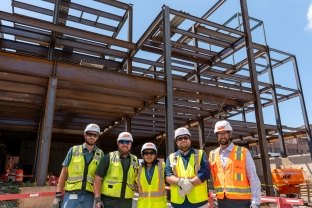 Felton onsite with fellow McCarthy partners in Omaha