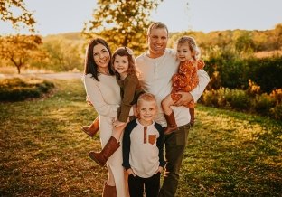 Dan Stokes with his family.