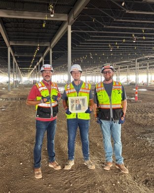 Jeremy on the jobsite with 2 other partners