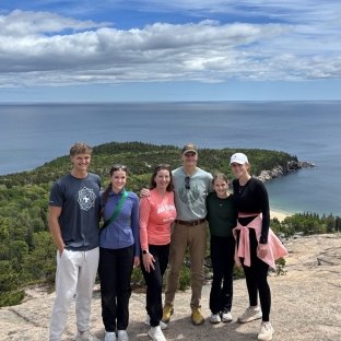 Brad with his family at Acadia National Park