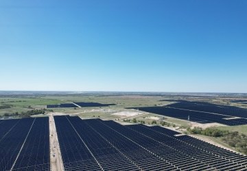 Aerial view of Cattlemen solar park