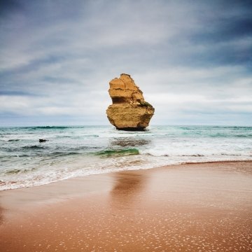 Beach with rock