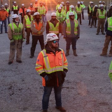 Construction workers on a jobsite.