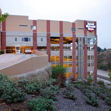 Rady Children's Hospital Parking Structure Entrance Exterior and Surrounding Area