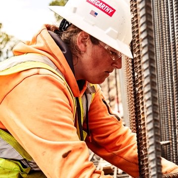 person working on a jobsite