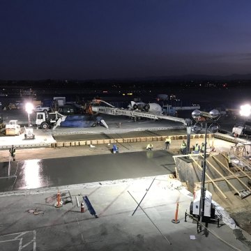 Evening Concrete Pour at Delta Air Lines Enabling Project