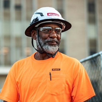 Construction worker on a jobsite.