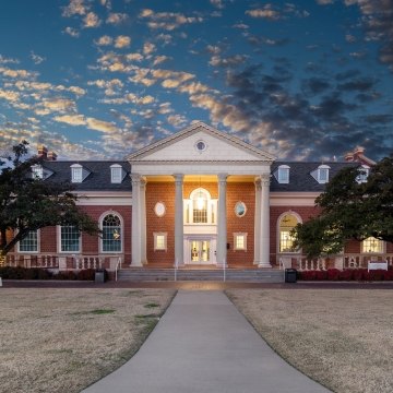 Texas Woman's University, Hubbard Hall Exterior Entrance and Grounds